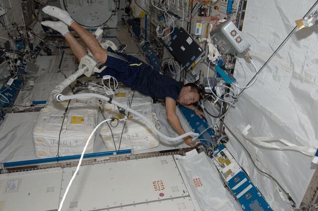 NASA image: FE Hoshide during Housekeeping Operations in the JPM