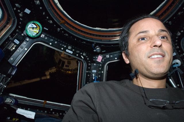 NASA image: Expedition 32 FE Acaba poses for a photo in the Cupola