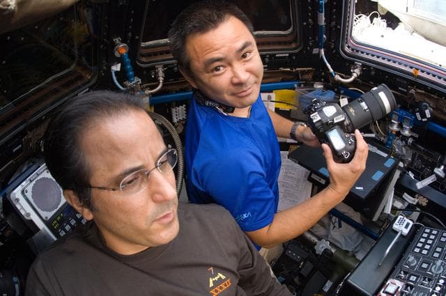 NASA image: Expedition 32 Crew Members monitor HTV-3 Approach