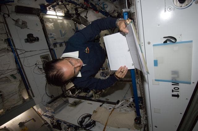 NASA image: Expedition 32 FE Acaba working in the Node 2