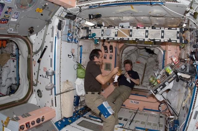NASA image: Expedition 32 crew in Node 1