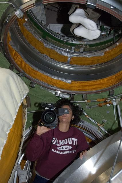 NASA image: Williams with camera