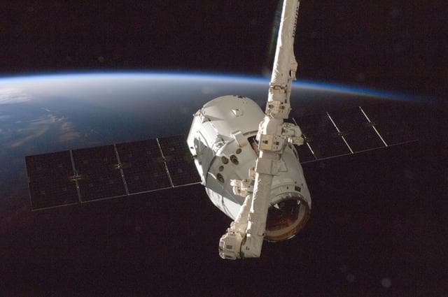 NASA image: Dragon grapple