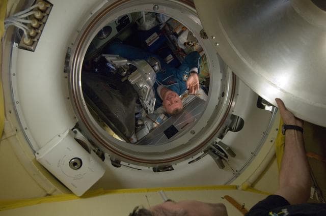 NASA image: MRM2 hatch opening