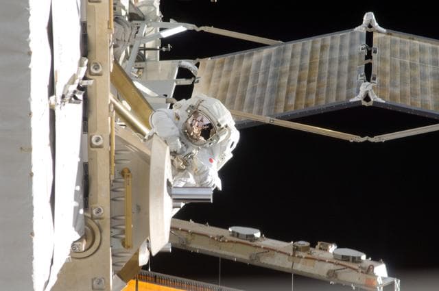 NASA image: EVA to trouble-shoot amonia leak