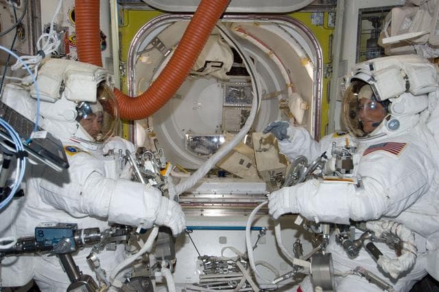 NASA image: EVA-20 prep