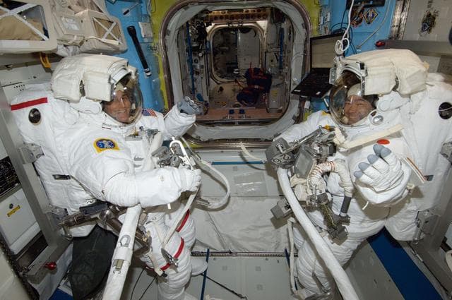NASA image: EVA-20 prep
