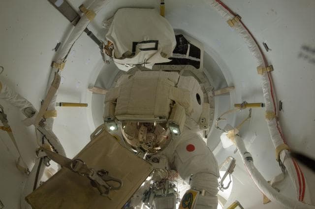 NASA image: EVA-20 prep
