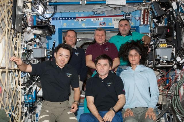 NASA image: Expedition 33/34 in U.S. Laboratory