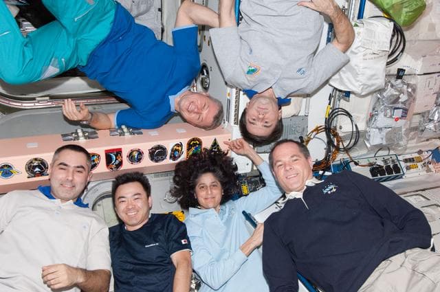 NASA image: Expedition 33/34 crew in Node 1