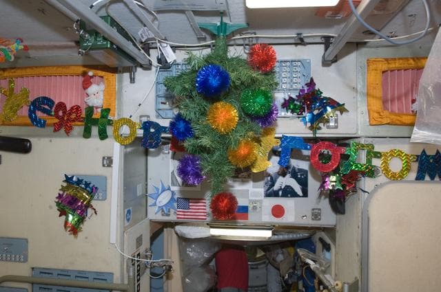 NASA image: Christmas decorations in the SM