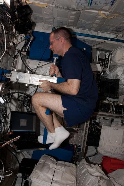 NASA image: Ford using the SLAMMD in the Columbus Module