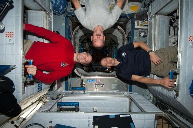 NASA image: Ford,Hadfield,and Marshburn,in the Node 2