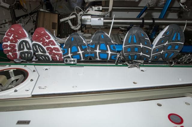 NASA image: Stowed Tennis Shoes