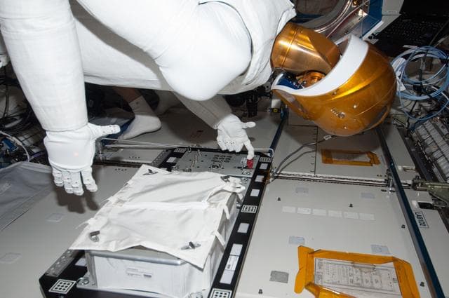 NASA image: Robonaut 2 performs tests in the U.S. Laboratory