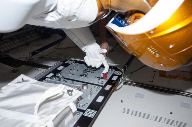 NASA image: Robonaut 2 performs tests in the U.S. Laboratory