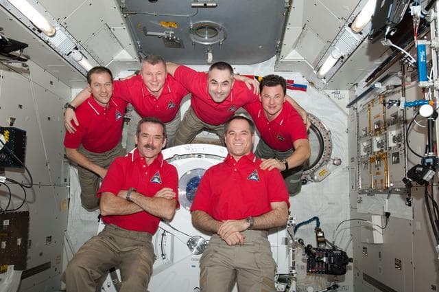 NASA image: Expedition 34 Crewmembers in the JPM