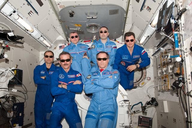 NASA image: Expedition 34 Crewmembers in the JPM