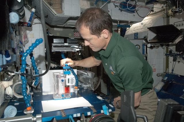 NASA image: Marshburn works with the CFE-3