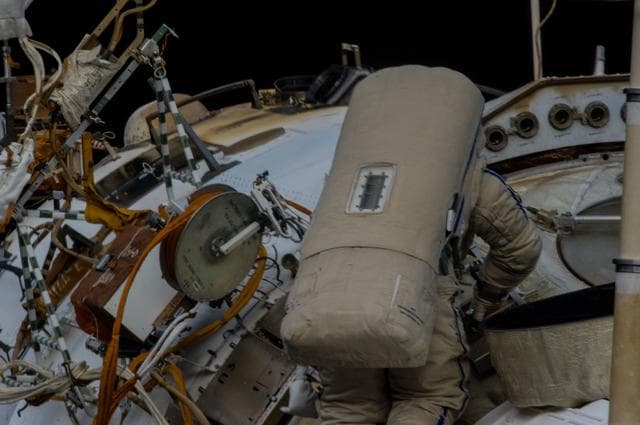 NASA image: Vinogradov during EVA 32