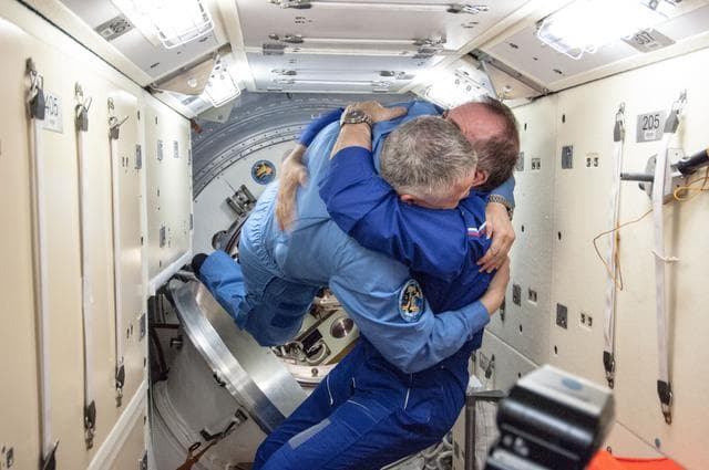 NASA image: Welcome ceremony for rest of Expedition 36 crew