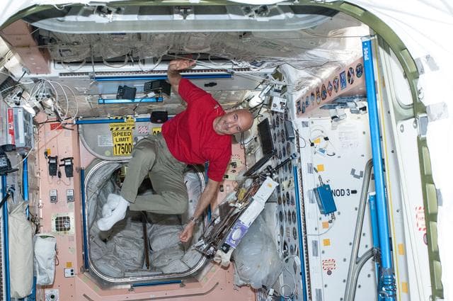 NASA image: Parmitano in the Node 1 module