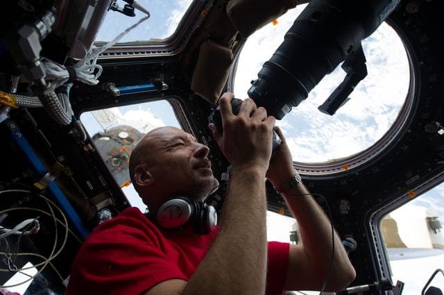 NASA image: Parmitano in the Cupola