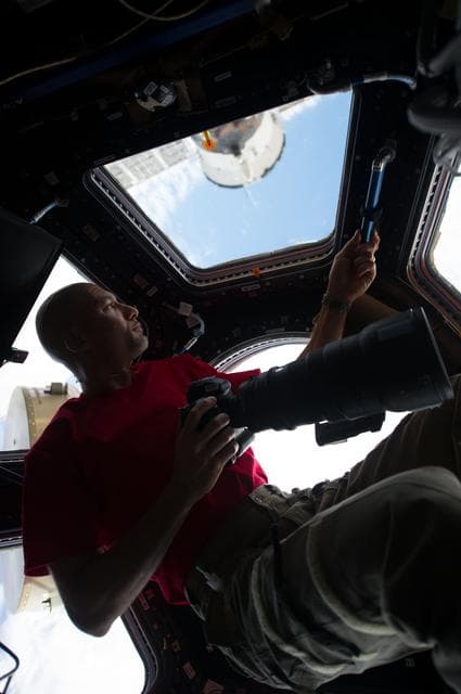 NASA image: Parmitano in the Cupola