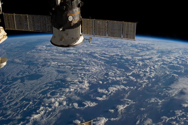 NASA image: Earth,Moon and the Progress
