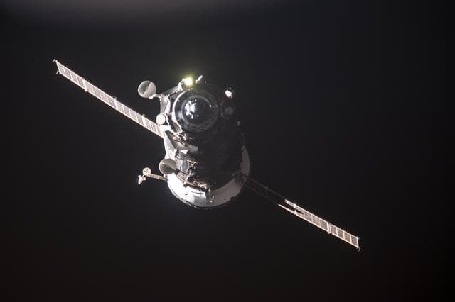 NASA image: Progress 51 docking mechanism out of SM Window 26 post-ISS separation