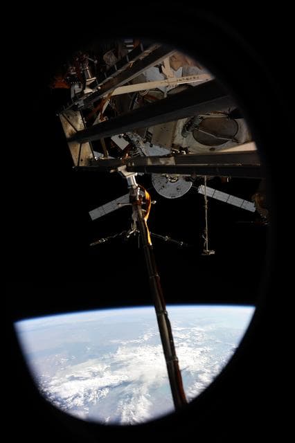 NASA image: ESA Albert Einstein ATV-4 during approach