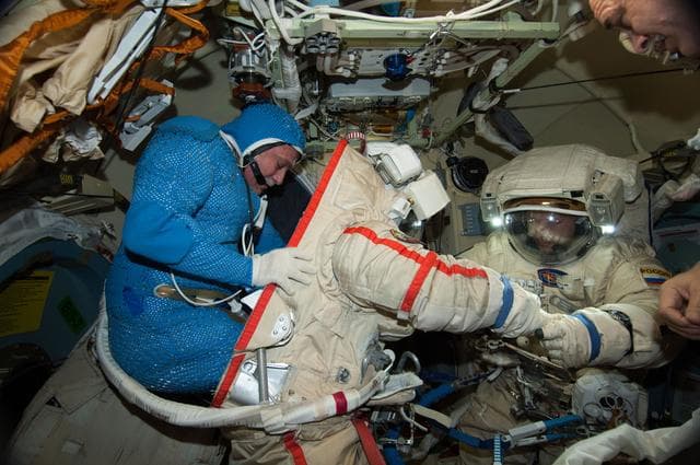 NASA image: Russian EVA fit check