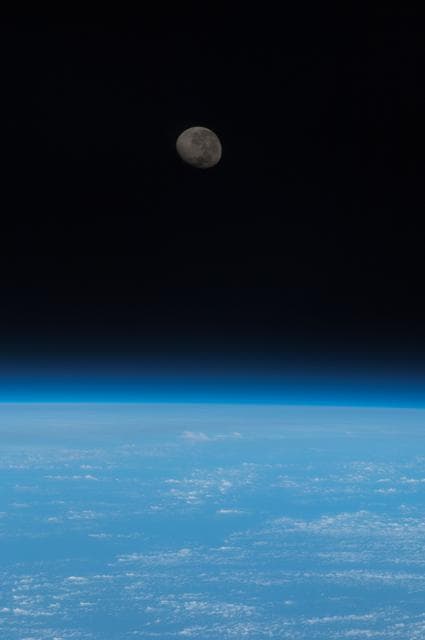 NASA image: Setting Moon