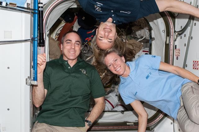 NASA image: ISS036 flight engineers
