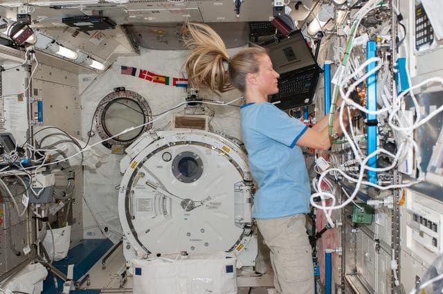NASA image: Nyberg working in JEM