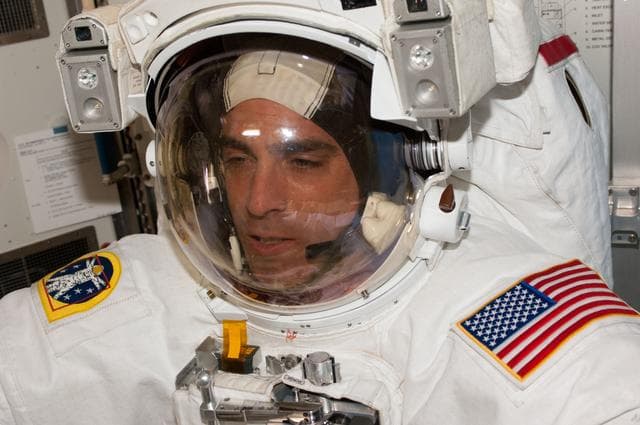 NASA image: Cassidy in in Airlock preparing for EVA