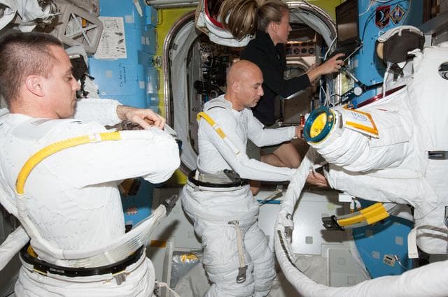 NASA image: Dry run for first of two EVAs