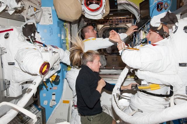 NASA image: Dry run for first of two EVAs