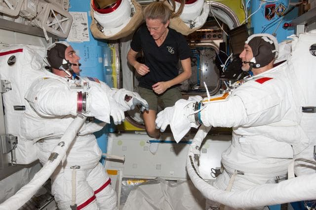 NASA image: Dry run for first of two EVAs