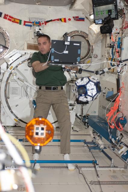 NASA image: SPHERES test