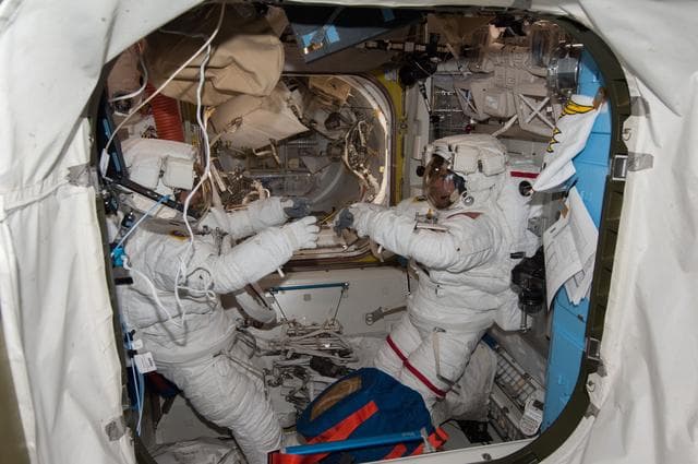 NASA image: USOS Extravehicular Activity (EVA) #22 Preparations