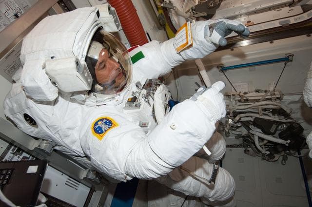 NASA image: Photos taken inside ISS during EVA day