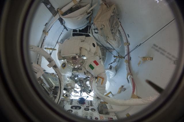 NASA image: Photos taken inside ISS during EVA day