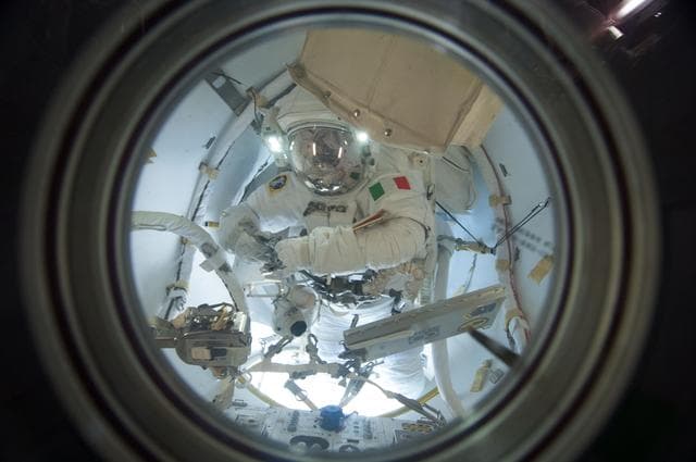 NASA image: Photos taken inside ISS during EVA day