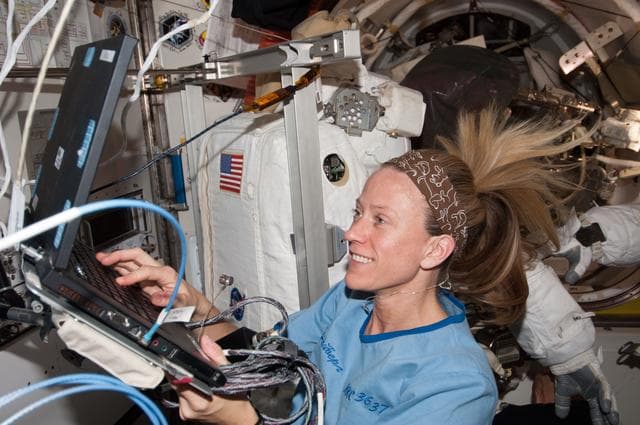NASA image: Nyberg in Airlock