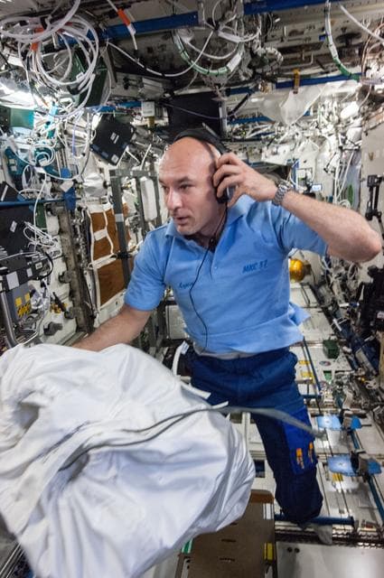 NASA image: Parmitano in Columbus module