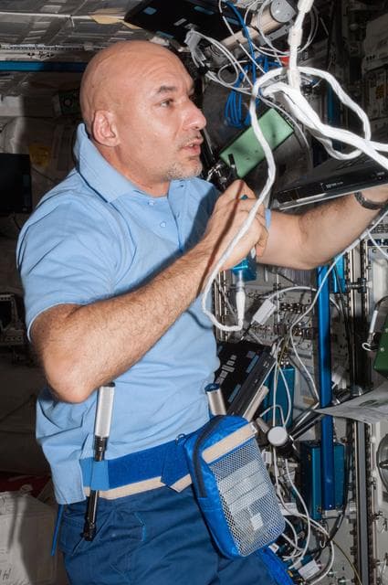NASA image: Parmitano in Columbus module