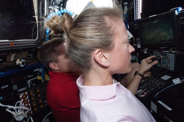 NASA image: Crew participates in onboard training activity