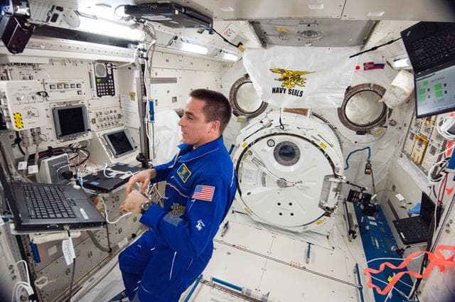 NASA image: Cassidy in JEM module