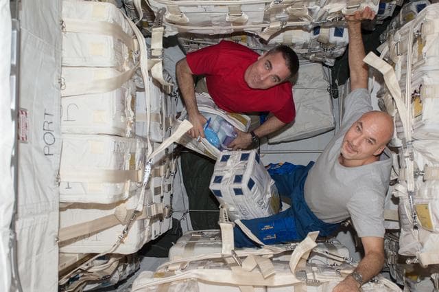 NASA image: Parmitano and Cassidy in HTV-4